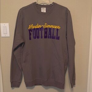 Hardin-Simmons Football Gray Crewneck Sweatshirt